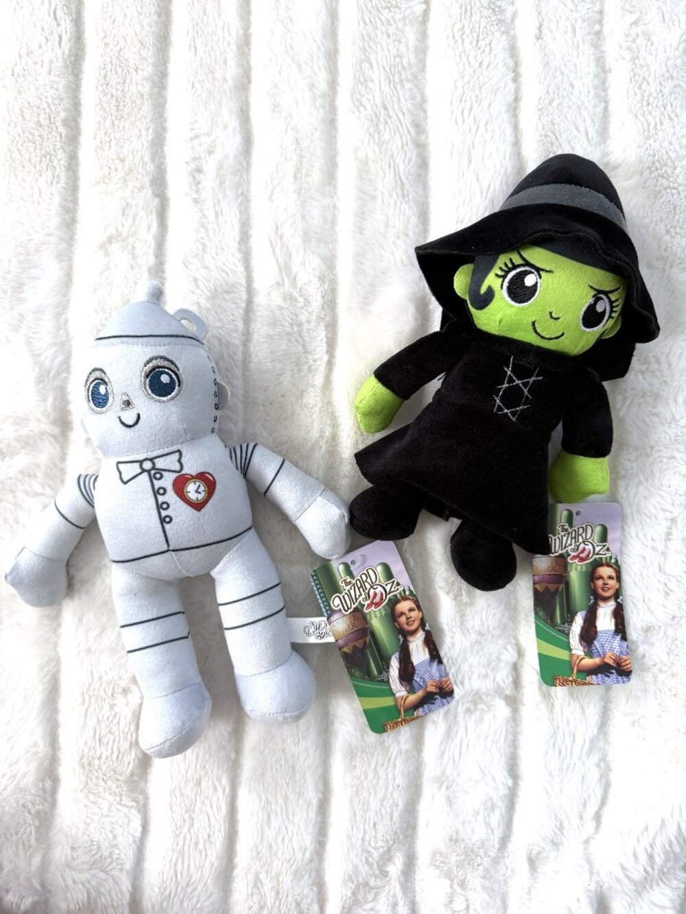 NWT SET of 2 Wizard of Oz Tin Man & Witch Plush